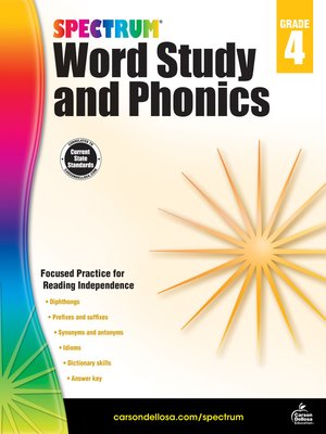 cover image of Spectrum Word Study and Phonics, Grade 4